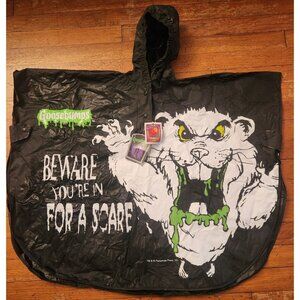 Goosebumps 1995 Beware You're In For A Scare Kids Poncho NWT Rare